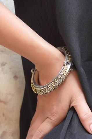 Shop for Noor Tear Drop Motif Bangle Online at Aza Fashions Jewellery Bangles Gold, Jewellery Bangles, Bangles Gold, Bangle Gold, Luxury Sale, Drop Design, Silver Bangle, Buy Gold, Drops Design