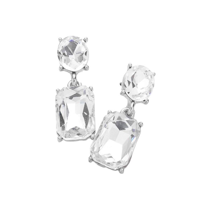 Step into the holiday season with these ultra-glamorous Square Crystal Statement Earrings! The perfect accessory for any occasion, these dazzling earrings feature sparkling crystals that will surely stand out in any outfit. Add a touch of elegance to your wardrobe today! Size: 0.4" X 1.2" Silver Color Crystal Stone Bling Gifts, Pageant Earrings, Crystal Statement Earrings, Evening Earrings, Dazzling Earrings, Womens Necklaces Silver, Ladies Silver Rings, Mens Black Ring, Rose Gold Mens Ring