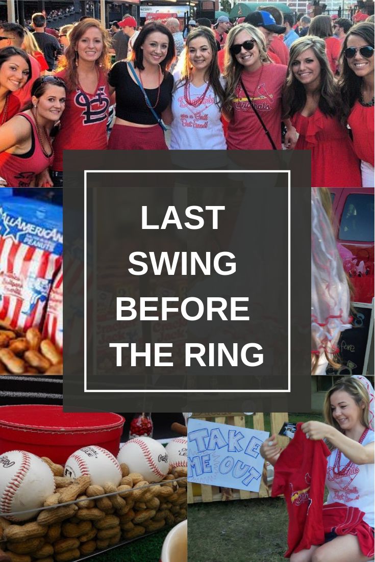 women in red shirts are posing for pictures with baseballs and other sports related items