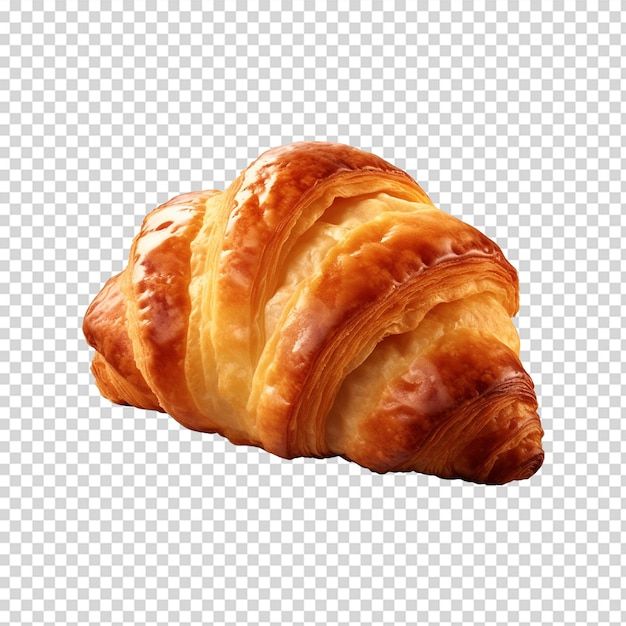 a croissant on a transparent background with no image in the bottom right corner