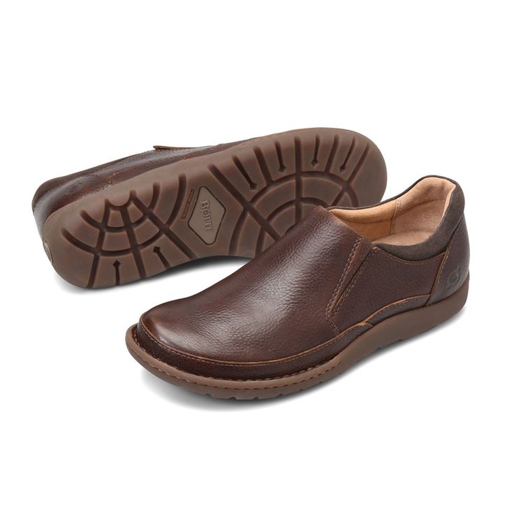 All you need in an everyday slip-on. It's comfortable, crafted with high-quality leather, and can easily be slipped on or off. NIGEL SLIP ON is part of a series of our best-selling bottom with a removable footbed. Brown Swift Leather Casual Slip-ons, Leather Slip-ons With Leather Footbed, Comfortable Leather Slip-ons With Cushioned Footbed, Comfortable Leather Moc Toe Slip-ons, Comfortable Slip-on Leather Shoes, Casual Leather Slip-ons With Textured Sole, Brown Swift Leather Slip-ons With Textured Sole, Casual Brown Leather Slip-ons, Casual Swift Leather Slip-ons For Work