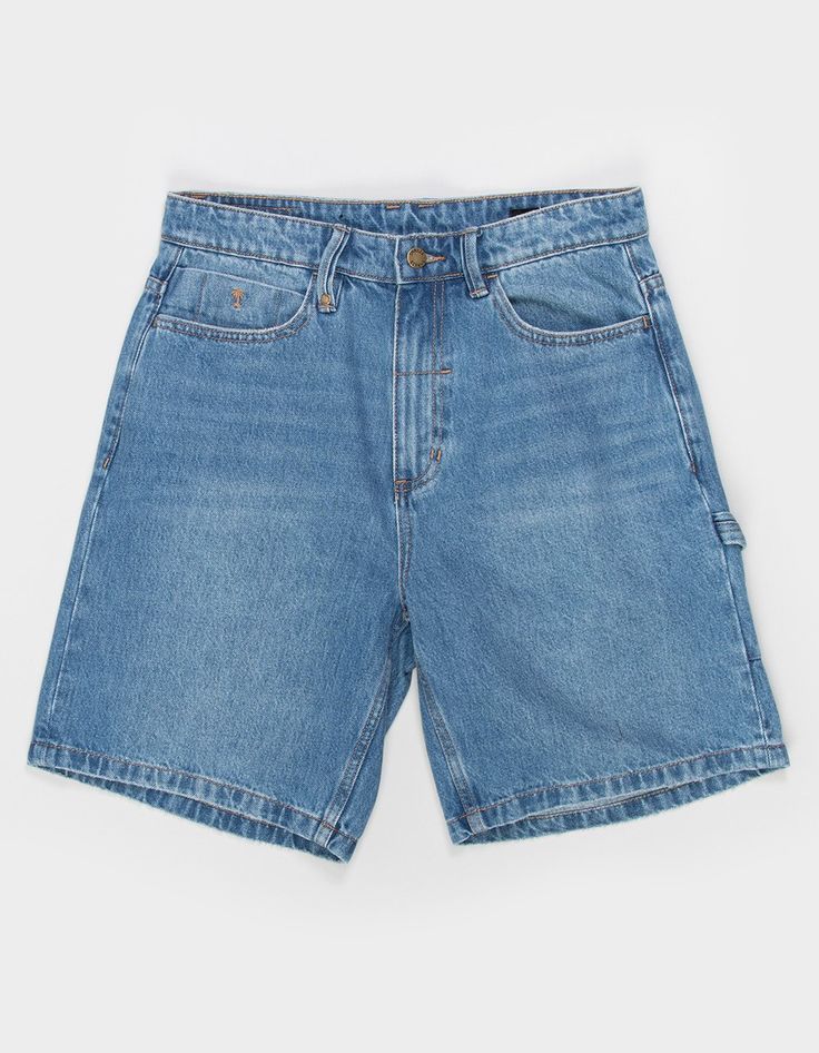 Thrills Slacker Denim Shorts. A Classic For A Reason, Thrills' Slacker Denim Short Is More Comfortable And Durable Than Ever. The Relaxed, Loose Fit Echoes The Baggy Comfort Of The 90s, While Multiple Front And Back Pockets Offer Handy Storage For Essentials. Made From Premium Cotton Denim With Reinforced Stitching, These Men's Shorts Are Made For The Long Haul. Button Closure With Zip Fly. Traditional 5-Pocket Styling. Hammer Loop. Logo Embroidery At Coin Pocket. Long Rise. Relaxed Fit. 100% Organic Cotton. Machine Wash. Imported.