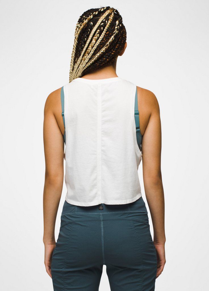 This Essential Tank Is Made From 100% Regenerative Organic Certified Cotton. Crop Tank, White