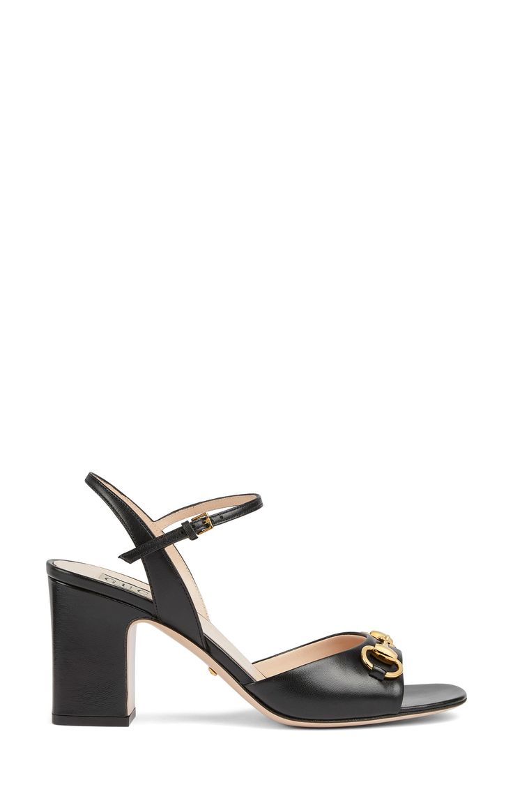 Gucci Horsebit Sandal (Women) | Nordstrom Gucci Luxury Sandals With Gold-tone Hardware, Gucci Heels With Gold-tone Hardware For Evening, Gucci Evening Heels With Gold-tone Hardware, Luxury Gucci Heels With Gold-tone Hardware, Gucci Heels With Gold-tone Hardware For Formal Occasions, Gucci Formal Heels With Gold-tone Hardware, High Heel Block Heels With Buckle Closure For Evening, Gucci Ankle Strap Heels With Gold-tone Hardware, Gucci High Heel Sandals With Horsebit Detail