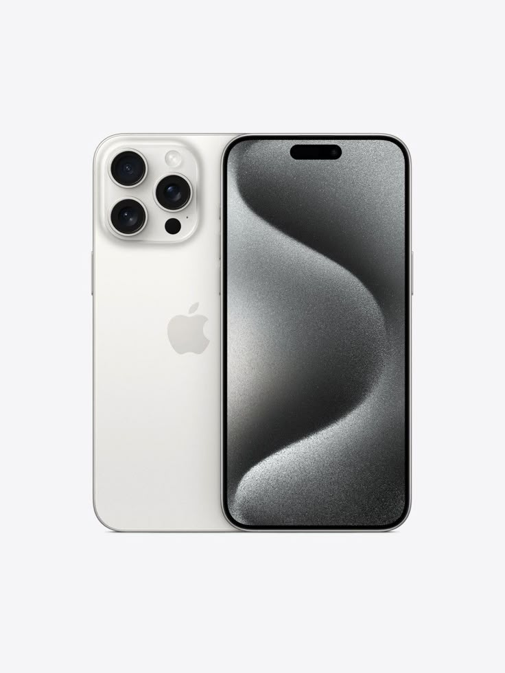 two iphones side by side, one with an apple logo on the back and one with