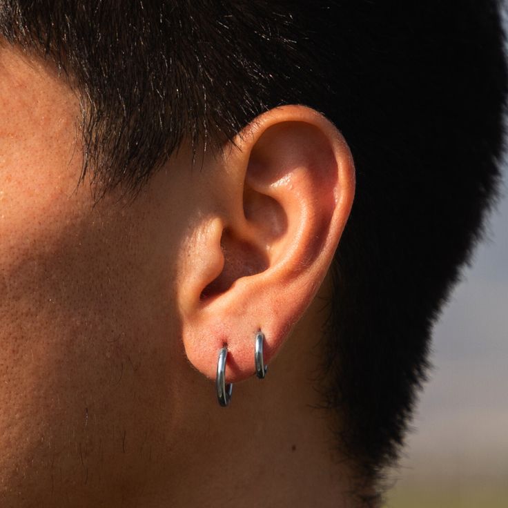 a man with ear piercings on his ears