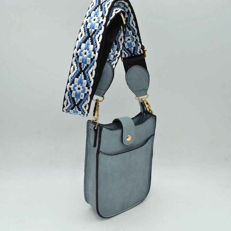 Fashion Cell Phone Purse Crossbody Bag With Guitar Strap Faux Vegan Leather Zip Top Closure Gold-Tone Hardware Detachable Shoulder Strap Size: L 5.34 * H 7.5 * W 2.25 Inches Blue Shoulder Phone Bag For On-the-go, Blue Phone Bag With Cell Phone Pocket For On-the-go, Blue Shoulder Bag With Cell Phone Pocket For On-the-go, Blue Crossbody Phone Bag For Everyday, Blue Phone Bag With Adjustable Strap For On-the-go, Blue Shoulder Bag For Mobile Phone On-the-go, Rectangular Bag Strap With Cell Phone Pocket For On-the-go, Blue Travel Bag With Strap, Blue Crossbody Bag With Detachable Strap