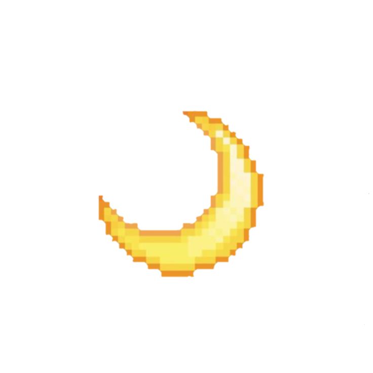 an image of the moon pixelated in yellow