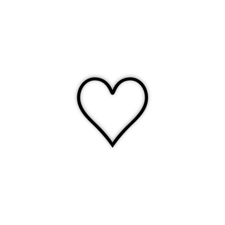 the outline of a heart is shown in black on a white background, and it appears to be cut out into smaller shapes