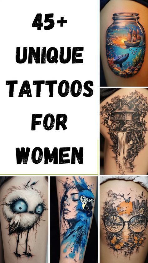 tattoos for women with the words unique tattoos for women on their thighs and chestes