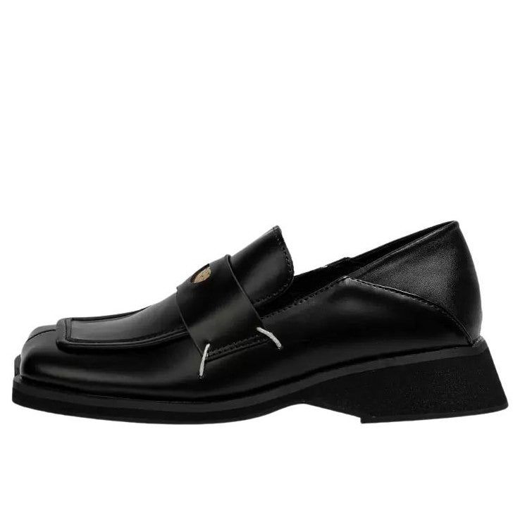 The Futuristic Platform Loafers feature a sleek black design with a high platform sole Material: Vegan LeatherRun small, please review the sizing information Modern Black Business Loafers, Modern Black Platform Loafers With Chunky Sole, Black Chunky Platform Slip-on Loafers, Modern Black Platform Loafers With Lug Sole, Modern Black Platform Loafers With Chunky Platform, Black Platform Loafers With Lug Sole For Formal Occasions, Black Platform Loafers With Lug Sole For Formal Wear, Black Formal Platform Loafers With Lug Sole, Modern Black Platform Loafers