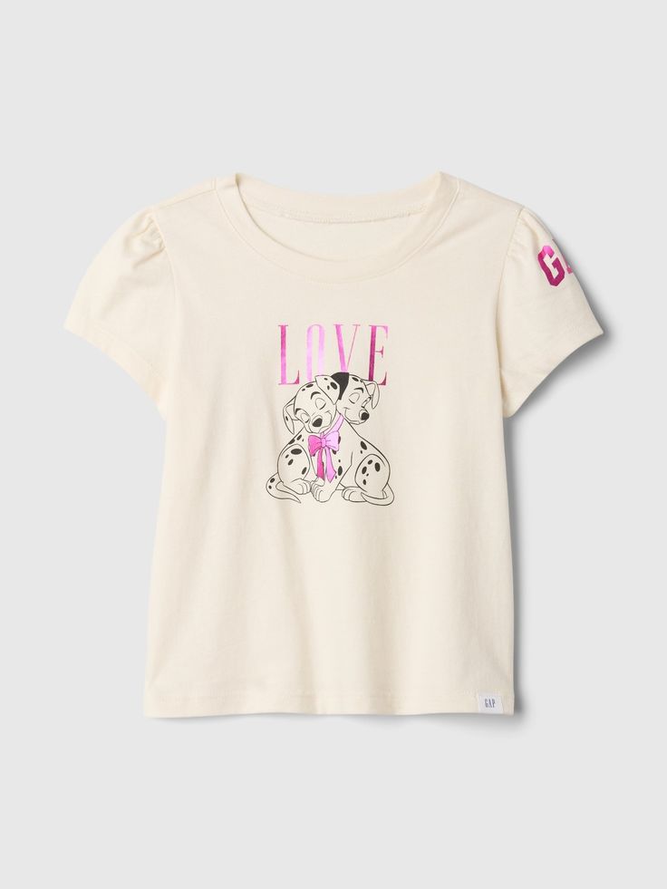 Gap × Disney Baby Puff-Sleeve Graphic T-Shirt | Gap