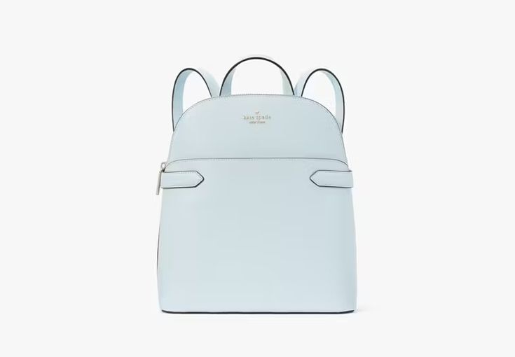 Staci Dome Backpack | Kate Spade Outlet Classic Leather Backpack With Logo, Classic Kate Spade Backpack With Removable Pouch, Classic Kate Spade Backpack With Detachable Strap, Back-to-school Travel Bags With Logo, Back To School Travel Bags With Logo, Travel Logo Bags For Back To School, Classic Logo Standard Backpack, Classic Kate Spade Standard Backpack, Classic Travel Backpack With Logo