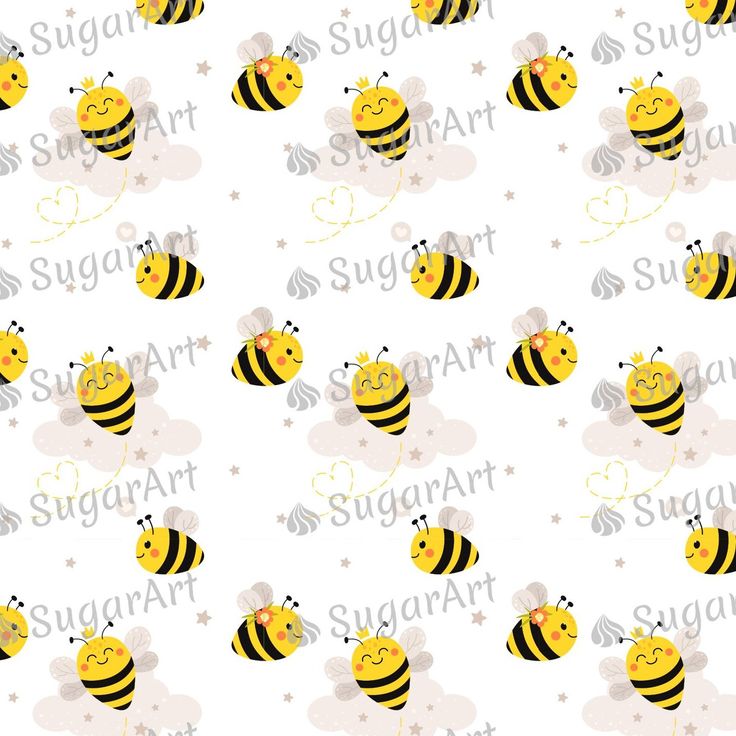 Cute Bees and Orange Honeycomb - Icing - ISA119 - Sugar, Frosting Paper, Sugar Art Cake Chart, Cute Bees, Icing Transfers, Sugar Sheets, Royal Icing Transfers, Icing Frosting, Transfer Sheets, Icing On The Cake, Icing Sheets