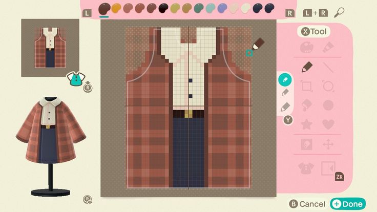 an image of the sewing pattern for a man's shirt and vest on display