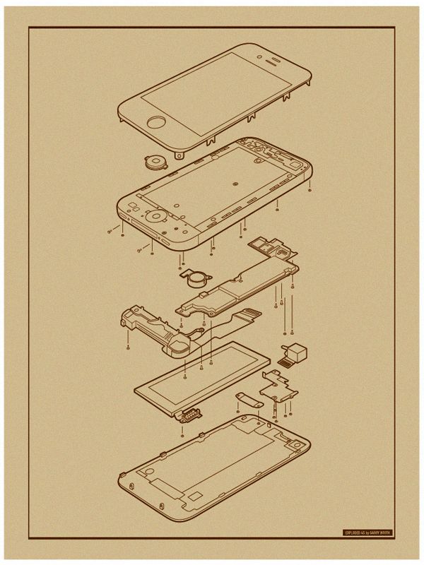 an image of three cell phones on top of each other, with the bottom one being removed