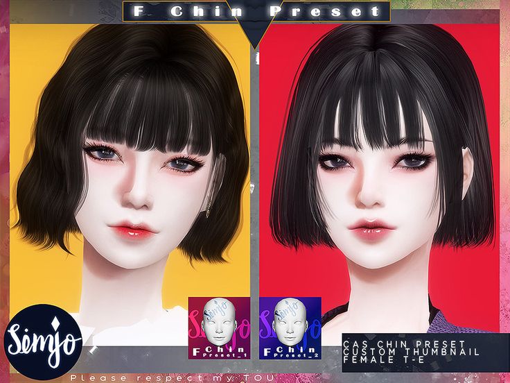 an image of two female avatars with short black hair and bangs, both wearing different hairstyles