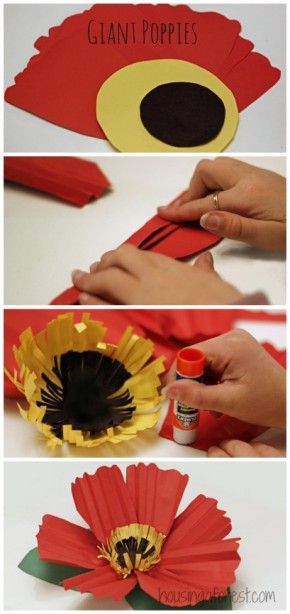 how to make giant paper flowers with glue