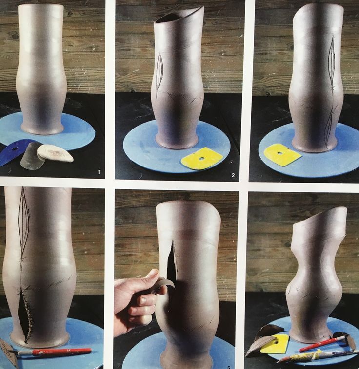 the process of making a vase out of clay