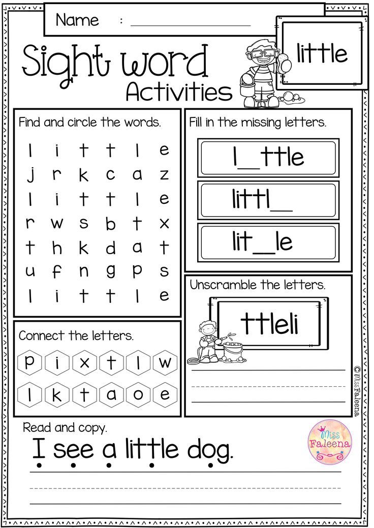 the sight word worksheet for beginning and ending words with pictures on it to help students