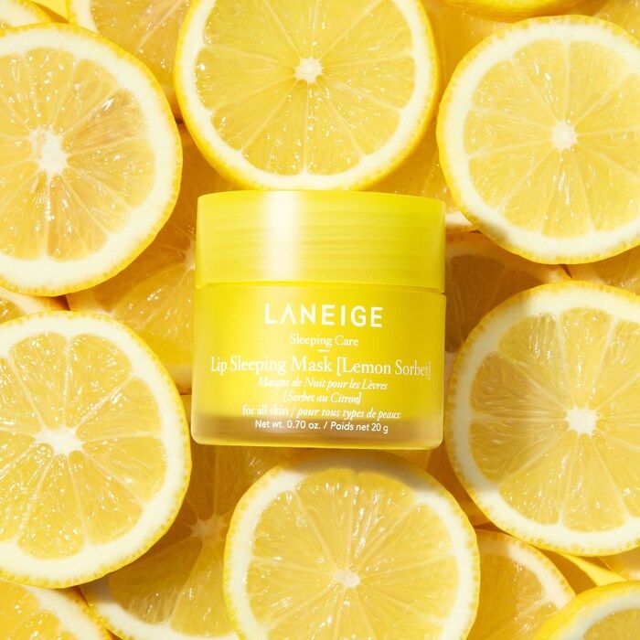 Lip Sleeping Mask - LANEIGE | Sephora Lemon Lip Balm, Lemon Skincare, Lemon Makeup, Laneige Lip, Lemon Sorbet, Sephora Skin Care, Product Shoot, Perfect Skin Care Routine, Laneige Lip Sleeping Mask