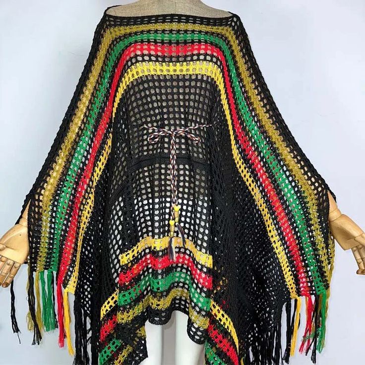 cape coast beach poncho - Leone Culture Black One Size Beach Poncho, Summer Beach Cover-up Poncho In Free Size, Oversized Summer Beach Poncho Cover-up, Tassels Dress, Beach Knit, Spring Beach Cover-up Poncho One Size, Multicolor Poncho For Beach Cover-up, Beach Poncho, Cape Coast