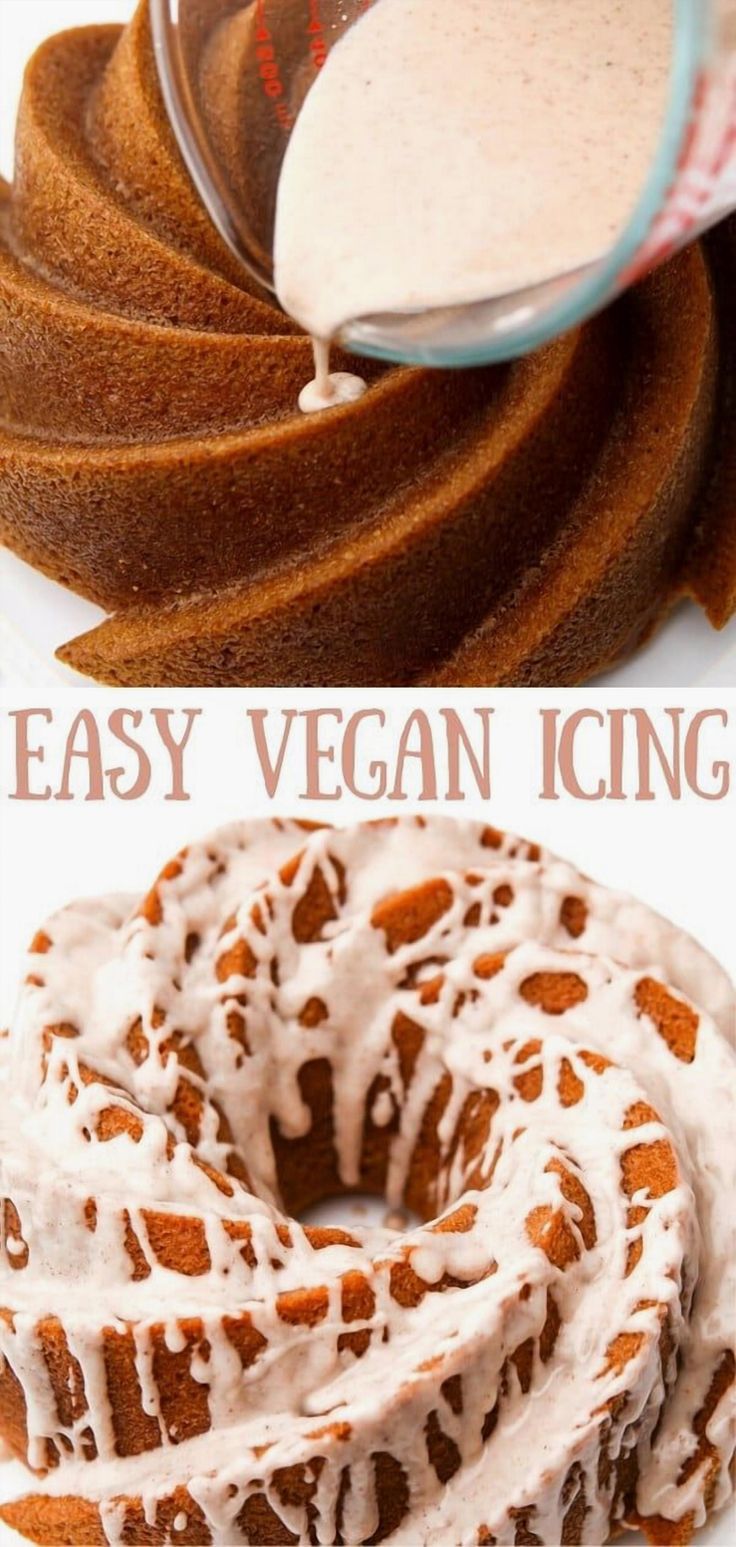 an easy vegan icing recipe for cinnamon bundt cake