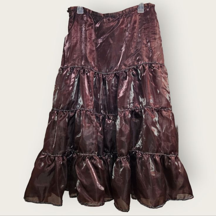 Nwt Chocolate 4 Tiered Beaded Peasant Skirt Size L This Skirt Features Beading Around Each Layer Of Ruffles, And A Slip Underneath. The Skirt Is Made Out Of 100% Polyester And 100% Cotton Slip. It Also Has An Invisible Zipper Length: 33 Inches Waist: 36 Inches (All Around) Tags: Y2k, Skirt, Peasant Skirt, Vintage Peasant Skirt, Beaded, Beaded Skirt, Beaded Peasant Skirt, Whimsigoth, Whimsigoth Clothes, Whimsigoth Skirt, Vintage Whimsigoth, Y2k Whimsigoth, Vintage Skirt, Y2k Skirt, Witchy, Witchy Whimsigoth Clothes, Whimsigoth Skirt, Witchy Skirt, Vintage Whimsigoth, Whimsigoth Y2k, Eclectic Outfits, Curvy Skirt, Outfit Pieces, Vintage Maxi Skirt