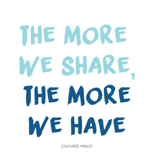 the more we share, the more we have by leora d'amoy