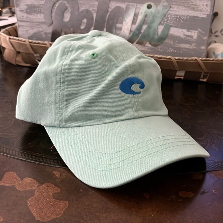 Cute Costa Hat One Size Cheap Blue Snapback Hat For Beach, Blue Snapback Hat For Hiking, Blue Adjustable Snapback Hat, Blue 5-panel Snapback Hat For Beach, Snapback Baseball Cap For Beach, One Size, Camo And Pink, Mesh Hat, Mesh Cap, White Hat