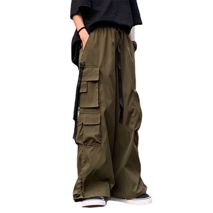 PRICES MAY VARY. Material: Women mid waist baggy pants were made of cotton blend, comfortable and breathable, lightweight, soft, stretchy, comfy, durable, natural breathable ultra-thin fabric. Design: Retro fairy grunge harajuku gothic pants for 90s egirls, vintage style indie aesthetic, low waist wide leg trousers, solid color long pants with pockets, mid waist vintage bottoms can make more comfortable for daily wear. Features: Drawstring closure, wide leg, straight leg, low/mid waisted, zipper Gothic Pants, Grunge Baggy, Y2k Pants, Baggy Cargo Pants, Baggy Clothes, Grunge Streetwear, Baggy Trousers, Y2k Baggy, Baggy Pant