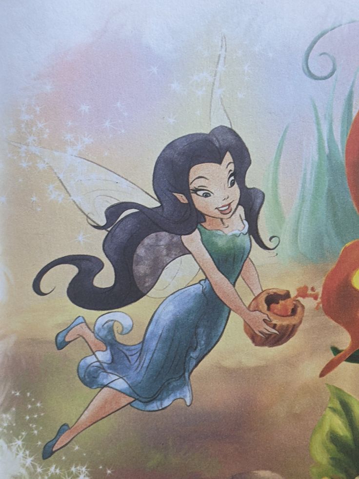 a painting of a fairy holding a pumpkin