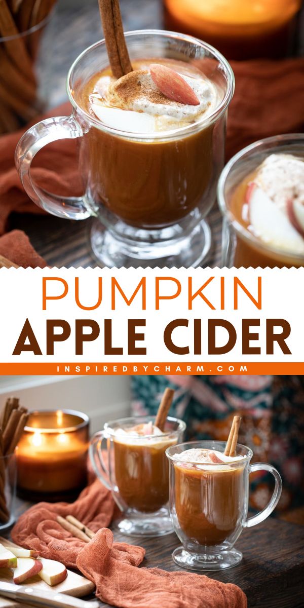 Take your hot apple cider to the next level with this pumpkin recipe! This simple fall recipe has all the flavors of the season in one glass. Topped with a cinnamon-spiced whipped cream, this Pumpkin Apple Cider is irresistible! Hot Apple Cider Spiked, Spiked Hot Apple Cider, Spiked Apple Cider Recipe, Cider Drink Recipes, Cider Cocktail Recipes, Apple Cider Drink, Spiked Apple Cider, Mulled Apple Cider, Holiday Beverages