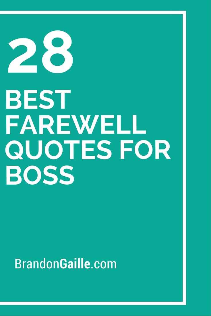 the best farewell quotes for boss