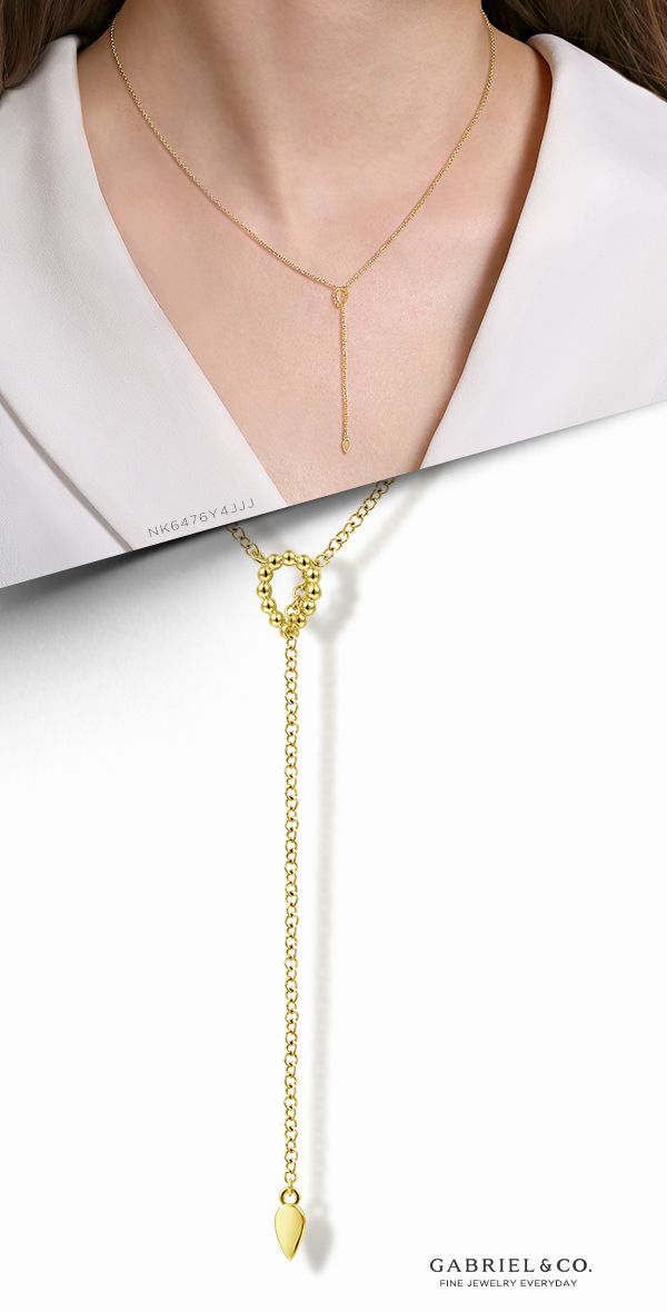 14K Yellow Gold Plain Necklace NK6476Y4JJJ #GabrielNY #UniqueJewelry #FineJewelry #GabrielAndCo #FineJewelry #FashionJewelry #UniqueJewelry #GiftIdeas #DiamondJewelry #Jewelry #gabrieljewelry #UniqueGifts  #Jewelry #Design #HandcraftedJewelry #Elegance #Necklaces #YellowGold #YellowGoldNecklace #14k #14kYellowGold #14kYellowGoldNecklace #14kGoldNecklace #GoldNecklace #PlainNecklace #14kYellowGoldPlainNecklace Elegant 14k Gold Long Drop Necklace, Luxury Lariat Necklace With Detachable Pendant, Timeless Lariat Necklace For Weddings, Elegant 14k Gold Lariat Necklace, Lariat Necklace With Detachable Pendant As Gift, Timeless Lariat Necklace With Clavicle Chain For Formal Occasions, Timeless Long Drop Lariat Necklace, Fine Jewelry Long Drop Lariat Necklace, Classic 14k Gold Drop Necklace