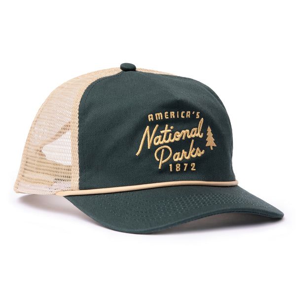 National Parks Trucker Hat Cheap Trucker Hat For Camping, One Size Fits Most, Cheap Cotton Trucker Hat For Streetwear, Cheap Classic Cotton Trucker Hat, Cheap Solid Trucker Hat For Outdoor, Cheap Urban Trucker Hat, Cheap Sporty Trucker Hat For Outdoor Activities, Classic Cotton Trucker Hat, Cheap Casual Khaki Trucker Hat, Cheap Casual Trucker Hat For Outdoor Activities