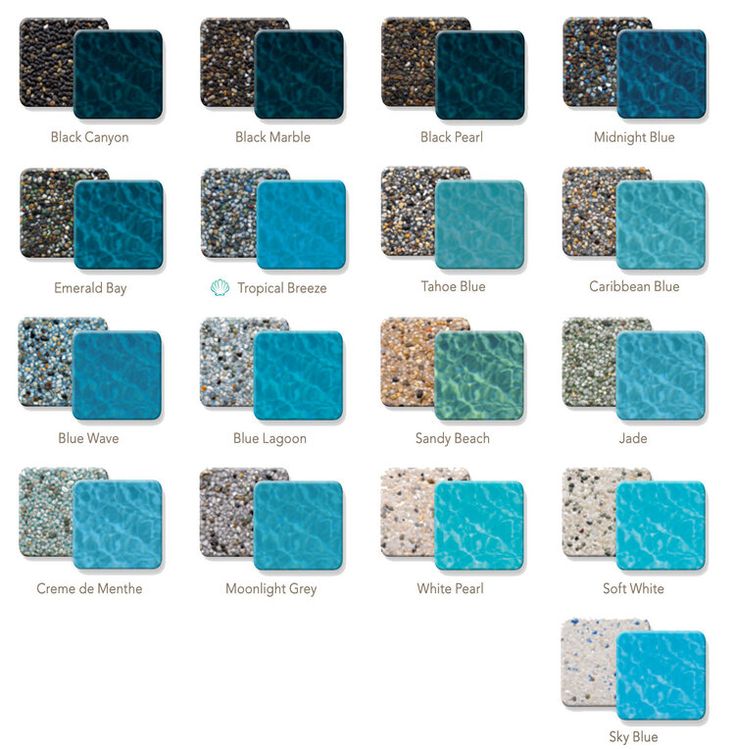 the different shades of blue and green are shown in this color chart, which is also available