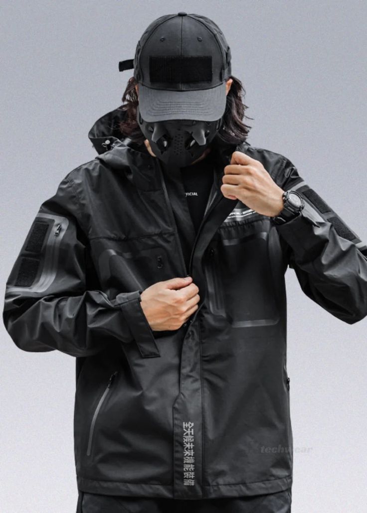 Techwear Style All-weather Reflective Jackets 2.0 - CROXX® - X Black Techwear Waterproof Outerwear, Winter Techwear Hooded Jacket With Moisture-wicking, Moisture-wicking Techwear Hooded Jacket For Outdoor, Moisture-wicking Hooded Techwear Outerwear, Windproof Gore-tex Techwear Outerwear, Reflective Jacket, Waterproof Zipper, Design Clothing, Reflective Material