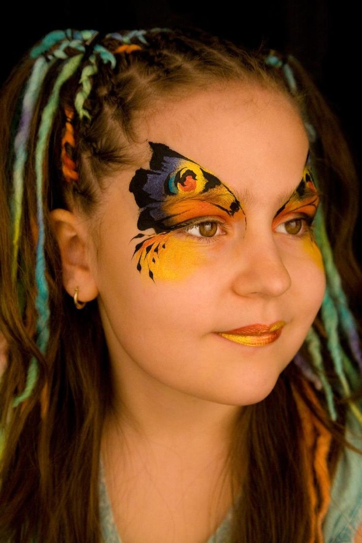 Halloween Butterfly, Face Painting Tips, Adult Face Painting, Butterfly Face Paint, Girl Face Painting, Butterfly Face, Kids Face Paint, Face Painting Designs, Kids Makeup