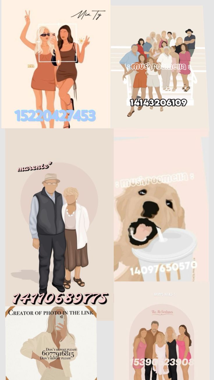 four different types of posters with people and animals in the middle one has a dog on it