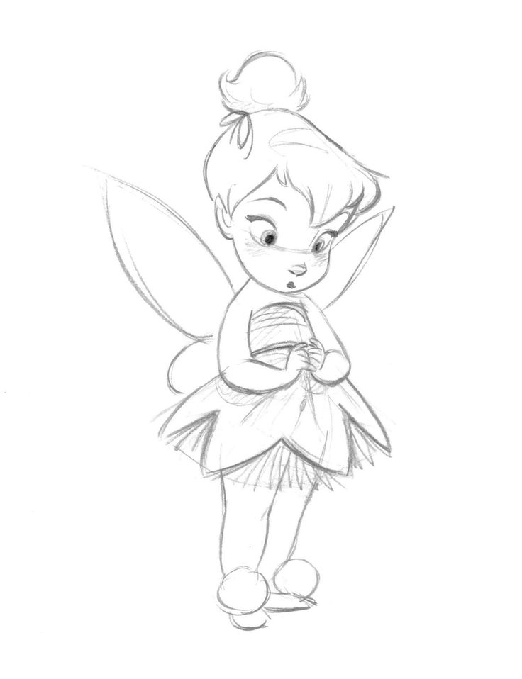 a drawing of tinkerbell from the disney movie