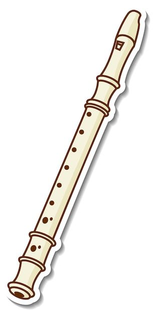 a flute sticker on a white background