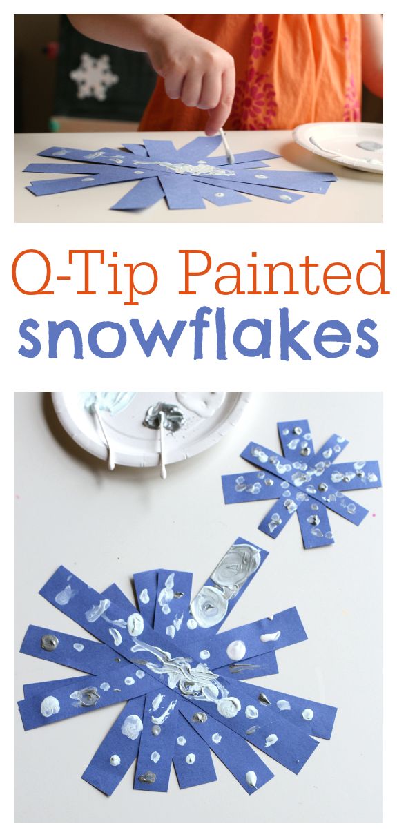 the snowflakes are made out of construction paper and then cut into smaller pieces