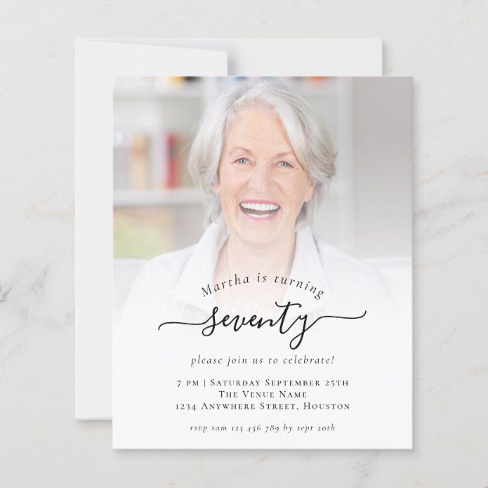 an elderly woman's birthday party card