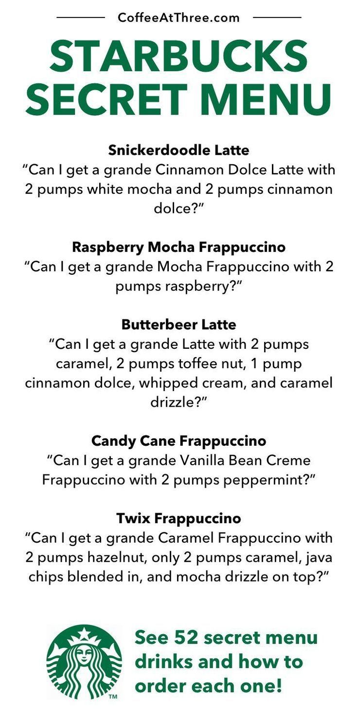 the starbucks secret menu for starbucks's secret menu, which includes two different drinks