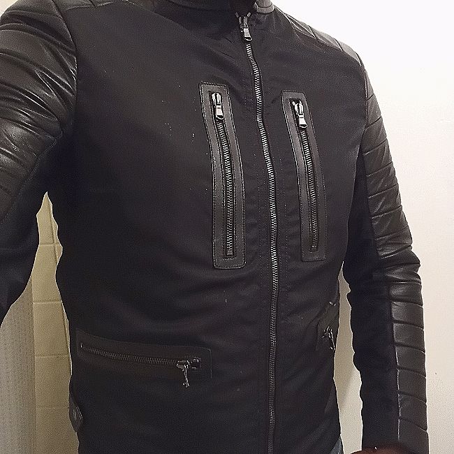 From The Heart Of Italy, Comes Our Personal Favorite, When It Comes To Biker Jackets. Made By Lab (For Short) In Italian Pal Zileri Lab. Sheepskin Leather Sleeves And Trim Around All Zippers And Pockets, And Upper Body. Durable Wind Resistant Material With Beautiful Craftsmanship. Retail Was $1079, Purchased On Black Friday For $399 Men's Large Slim Fitted Like All Biker Jackets. New With Tags. Black Biker Jacket With Zipper For Urban Adventures, Black Biker Jacket With Zip Fly For Outdoor, Black Biker Jacket For Outdoor, Urban Black Biker Jacket With Zip Fly, Black Biker Outerwear With Padded Collar, Black Biker Jacket With Zip Fly For Motorcycling, Black Casual Biker Jacket With Padded Collar, Casual Black Biker Jacket With Padded Collar, Black Motorcycle Outerwear With Zipper