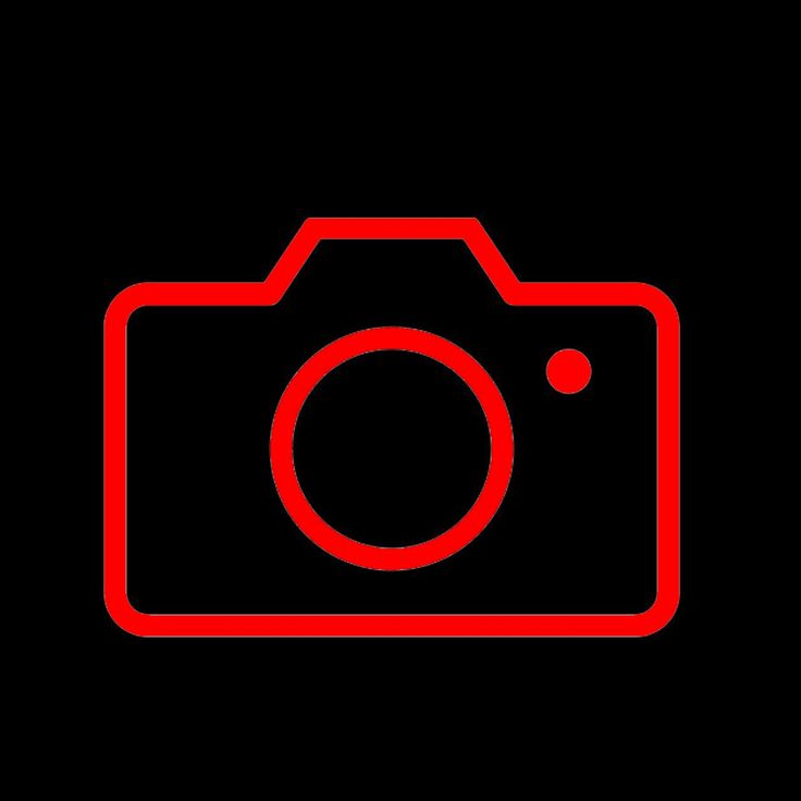 a red camera on a black background