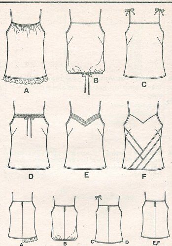 an instruction manual for how to make a tank top with lace trims and ties