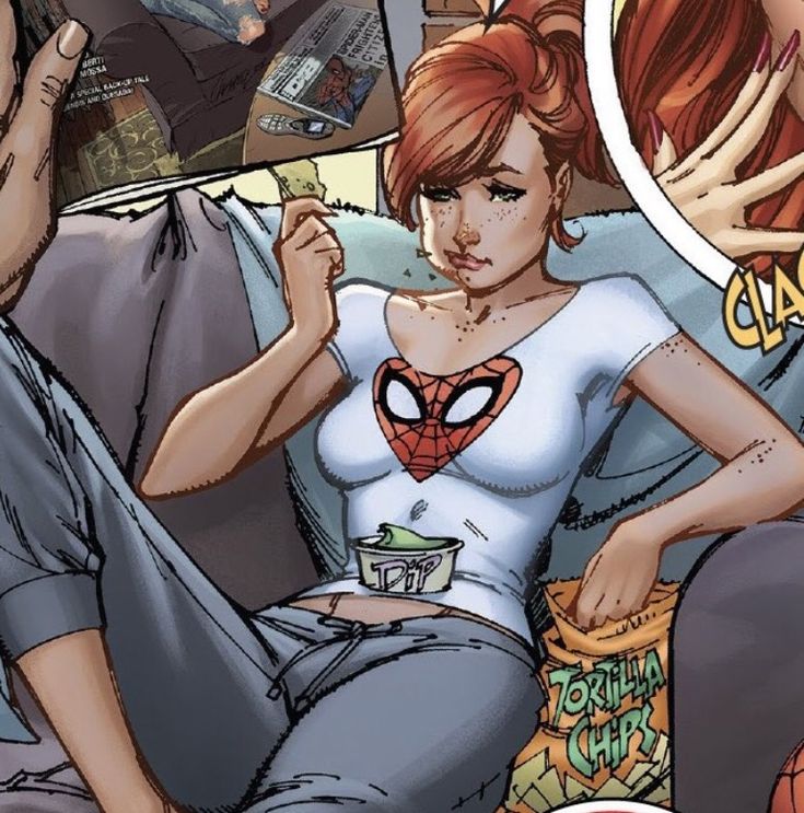 the cover to spider - man's comic book, which features an image of a woman