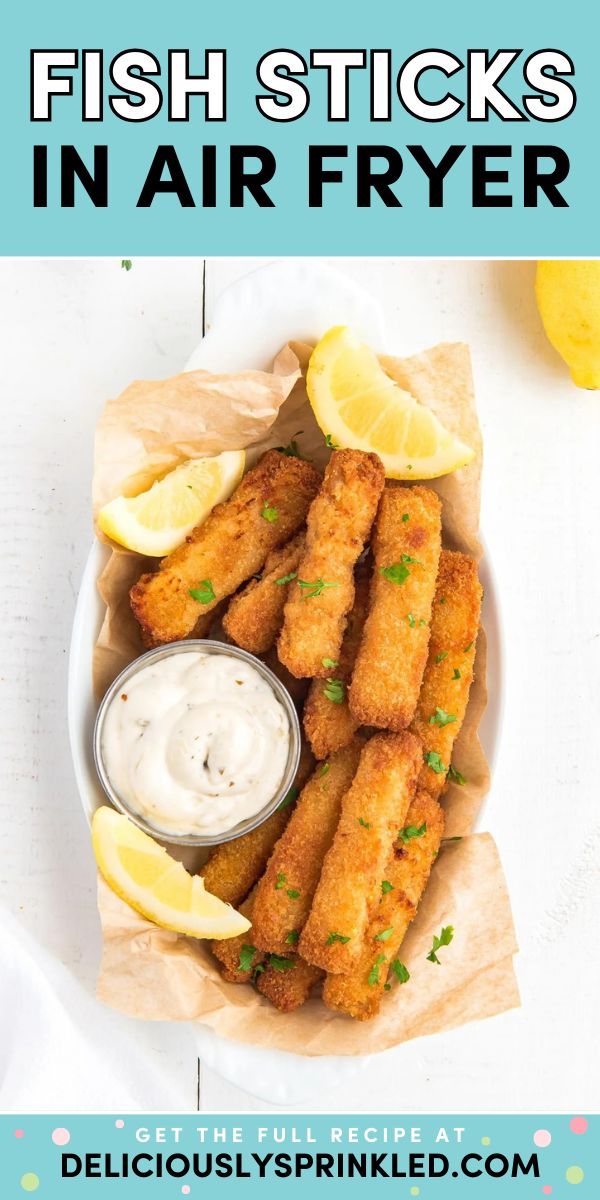 Learn how to cook frozen fish sticks in air fryer! Not only are they a perfect busy weeknight dinner in under 15 minutes, but they are also crispy and tasty. Serve this fish stick recipe with dipping sauce and enjoy this quick and easy meal for tonight! Fish Sticks In Air Fryer, Air Fryer Fish Sticks, Frozen Fish Fillets, Yogurt Ranch Dressing, Crispy Potato Wedges, Cooked Fish, Healthy Coleslaw, Frozen Fish, Air Fryer Fish